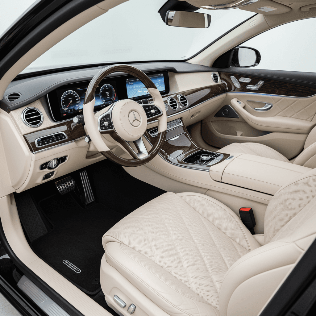 Interior cabin cleaned and detailed to showroom condition