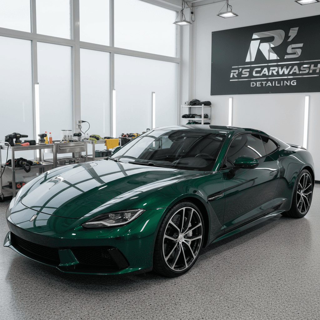 Luxury vehicle showcasing complete professional detailing service