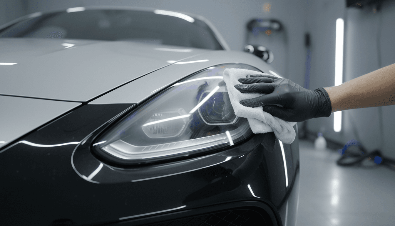 Headlight restoration and trim polishing