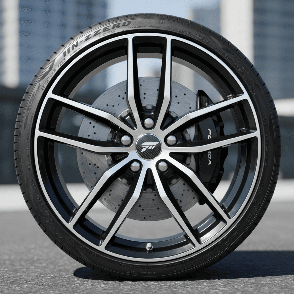 Detailed wheel and rim showing professional finish